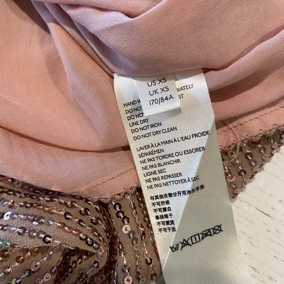 NWT ANTHROPOLOGIE Rose Gold Sequin Date Night Dress - Picture 13 of 15